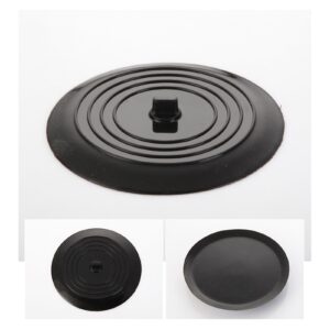 Tainrunse Odor-Blocking Sink Plug Tub Stopper 2 Pack Silicone Sink Stoppers Easy Installation Odor-Blocking Seal for Kitchen Sink Bathtub Drain Black