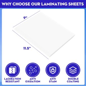 CAREGY Thermal Laminating Pouches, 200 Pack Laminating Sheets, 3 Mil, 9 x 11.5 Inches Lamination Sheet Paper for Laminator, Clear, Letter Size, Office and School Supplies