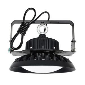 feazac ufo led high bay light (150lm/w) 5000k daylight, ip65 waterproof led warehouse lights commercial shop workshop garage factory area lighting fixture (100, watts)