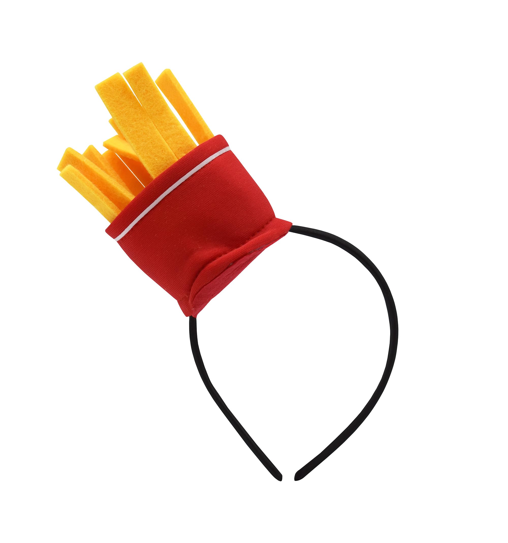 Nicky Bigs Novelties Mini French Fry Hat, Novelty Food Vendor Costume Accessory, French Fries Headband Accessory for Adults Red/Yellow