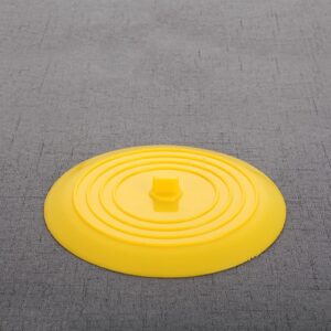 Grebest Durable Silicone Stopper Odor-Free Tub Seal 2 Pack Silicone Sink Stoppers Easy Installation Odor-Blocking Seal for Kitchen Sink Bathtub Drain Yellow