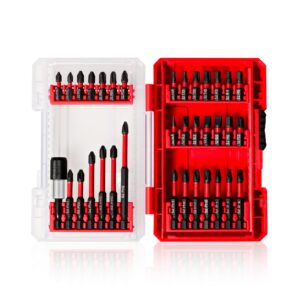 yosight 35pcs screwdriver bits set s2 steel screwdriver impact kit with a storage case, used for power screwdrivers and electric drill drivers