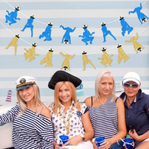 Sursurprise Nautical Bachelorette Party Decorations, 2PCS Twerk Banners, Funny Nauti Beach Cruise Sailor Anchor Bachelorette Bridal Shower Engagement Wedding Party Supplies