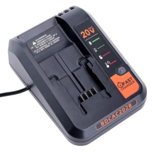 2 Amp Fast Charger Replacement for Black & Decker 20V MAX Lithium Battery Charger BDCAC202B,Compatible with Black and Decker 12V 20V Lithium Battery LBXR20 LBXR2020 LBX12 LBXR4020