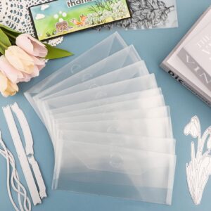 Briartw 20 Pcs 3.9x9.4" Slimline Storage Envelopes, Resealable Plastic Envelopes Pockets for Cutting Dies Stencil Crafts Organizer Holder,Clear Storage Bag for Clear Stamp,Die Cuts,scrapbook Paper