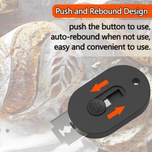 FCXJTU Extractable & Magnetic Bread Lame Dough Scoring Tool, Bread Scoring Knife, Professional Sourdough Scoring Tool for Bread Bakers, Sourdough Bread Baking Tools with 5 Razor Blades (Blue)