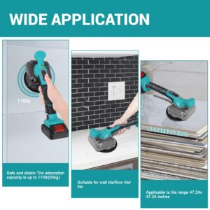 Tile Vibration Leveling Machine for Makita 18V Max Battery, Tile Vibration Tools 5 Gears Adjustable with Suction Cup Max 110lbs, Tile Tiling Machine 7500r/min (Battery Not Included)