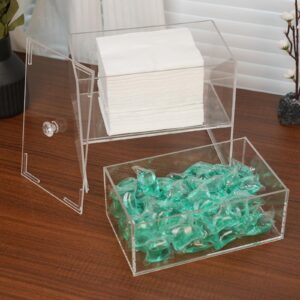 popbricks Acrylic Dryer Sheet Holder Box, Laundry Pod Container Dispenser, Laundry Room Organization and Storage