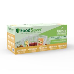 foodsaver vacuum sealing variety pack, 40- count bags