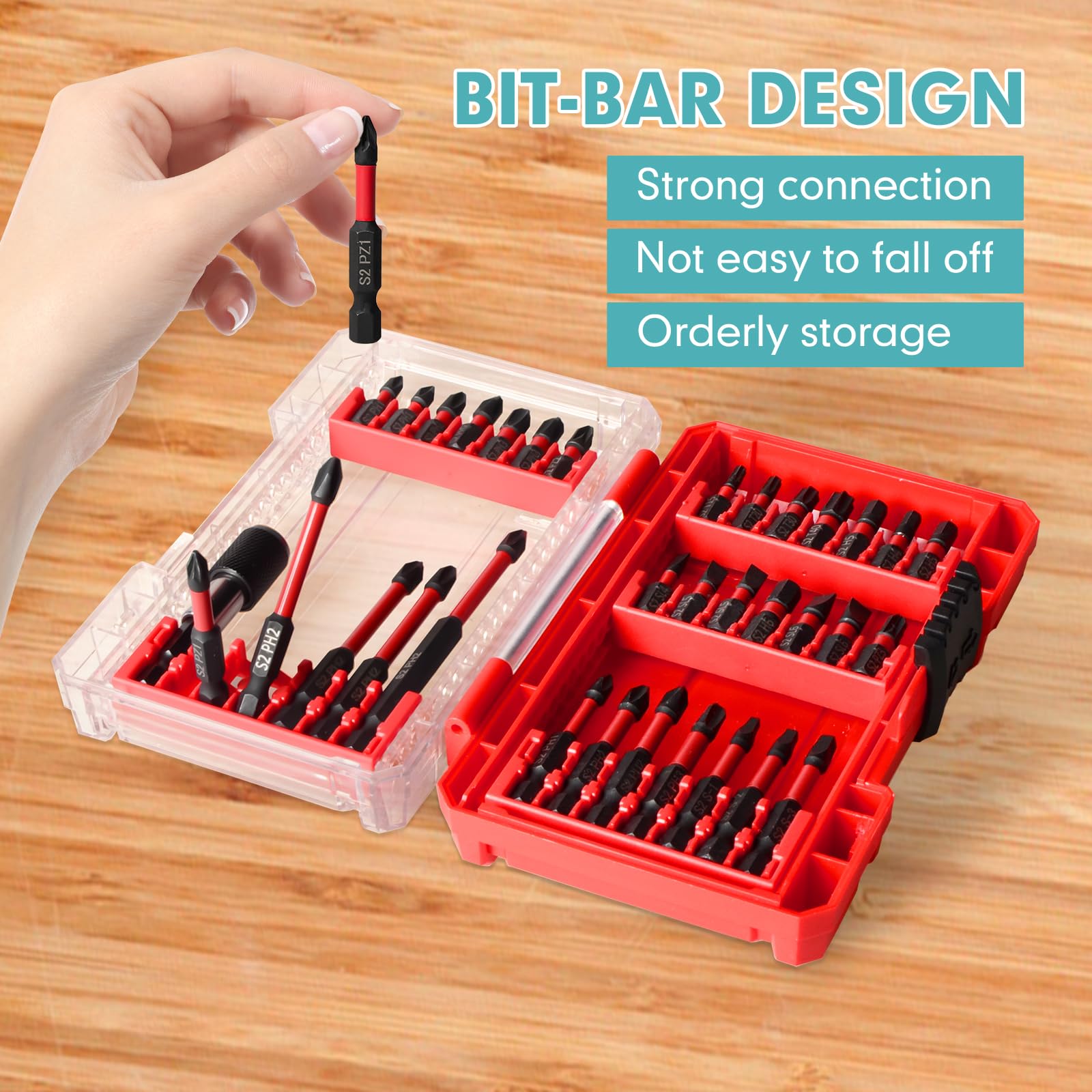 YOSIGHT 35Pcs Screwdriver Bits Set S2 Steel Screwdriver Impact Kit With a Storage Case, Used for Power Screwdrivers and Electric Drill Drivers