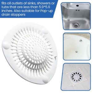 Gitohoni Hair Catcher Shower Drain, Durable Silicone Drain Strainers for Bathtub, 5 Packs Pop-up Drain Protector with Sucker for Kitchen Sink Bathroom Tub