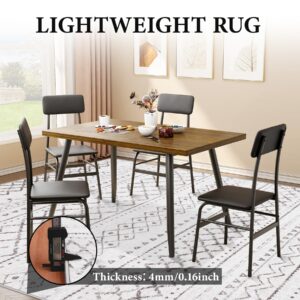 Area Rug Living Room Rugs 8x10 - Large Soft Boho Geometric Rugs, Non-Slip Foldable Washable Rugs Non Shedding Morden Indoor Floor Carpet for Bedroom Office Dining Room (Dark Grey,8' x 10')