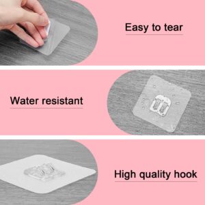 Shower Caddy Adhesive Replacement, Multipurpose Shelf Organizer Hook, Removable Mounting Squares Clear Sticky Pad Tape for Wall (20Pack)