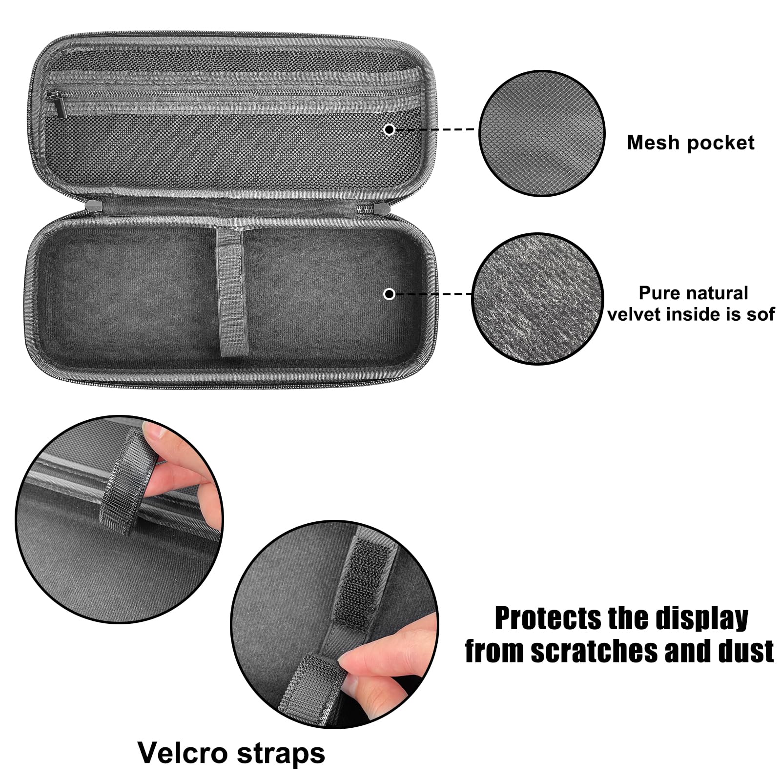 YAMTO Hard Shell Portable Printer Carrying Case fits for Jadens/Munbyn ITP01 Wireless Portable Printer,Shockproof Travel-Ready Storage Bag to Organize The Portable Thermal Printers and Accessories