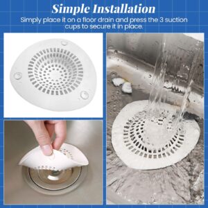 Gitohoni Hair Catcher Shower Drain, Durable Silicone Drain Strainers for Bathtub, 5 Packs Pop-up Drain Protector with Sucker for Kitchen Sink Bathroom Tub