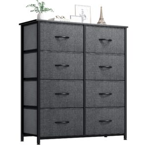 yitahome dresser for bedroom, fabric dresser with 8 drawers,tall dresser,chest of drawers for closet