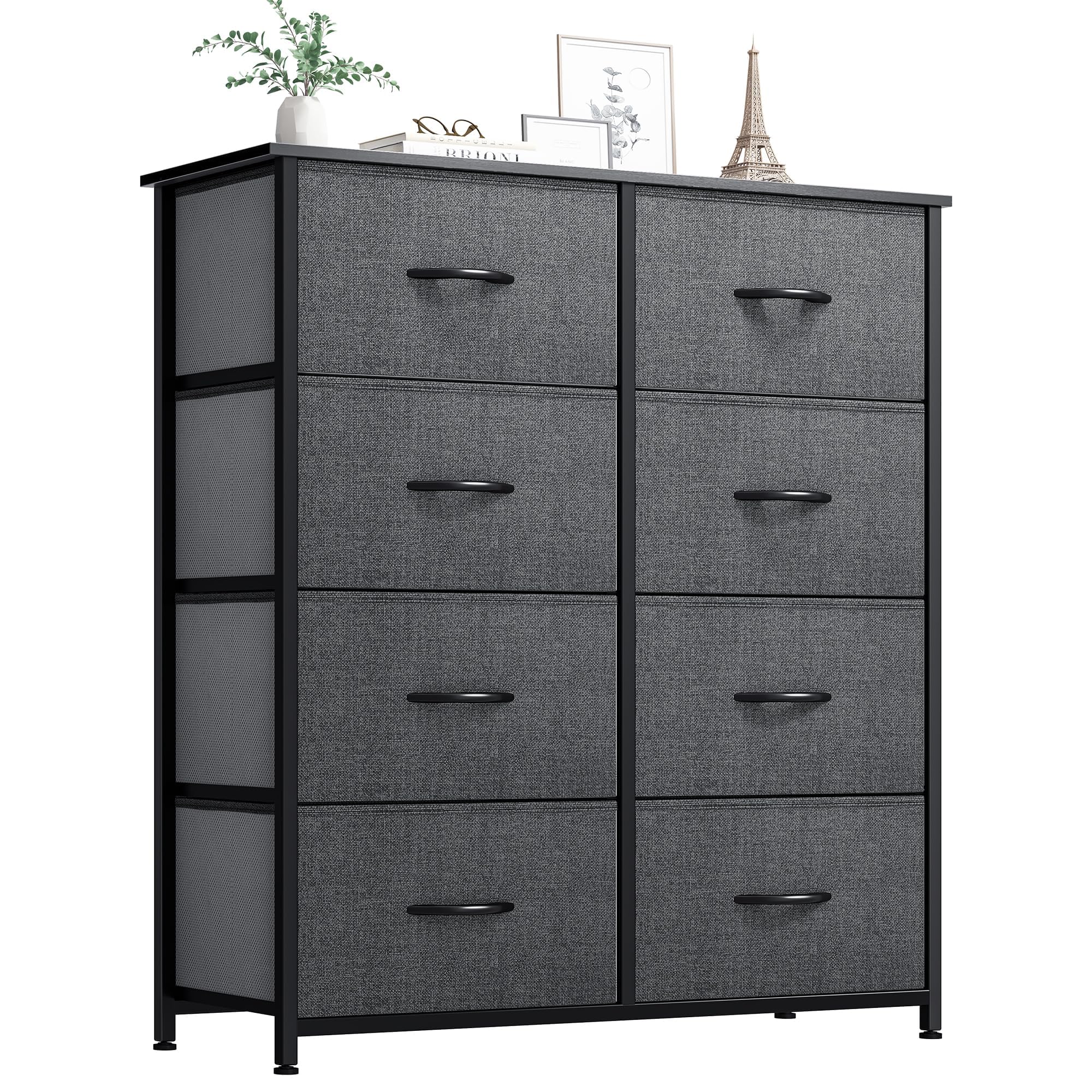 YITAHOME Dresser for Bedroom, Fabric Dresser with 8 Drawers,Tall Dresser,Chest of Drawers for Closet