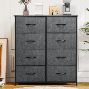 YITAHOME Dresser for Bedroom, Fabric Dresser with 8 Drawers,Tall Dresser,Chest of Drawers for Closet