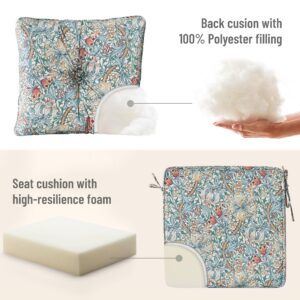 CAYIP Deep Seat Pillow and High Back Chair Cushions Outdoor Water Repellent Replacement Patio Seating Cushions,Seat 24"x24"x6",Back 22"x24"x6",Floral,Red Hibiscus