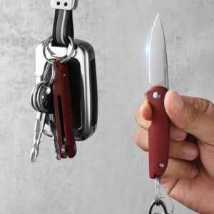 DRACHENADER Mini Pocket Knife Small Pocket Knife for Men Edc Mini Utility Box Cutter Knife Keychain (A-Black)