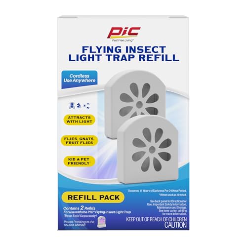 Portable Insect Trap Refill, Sticky Flying Insect Trap (2 Refill Cartridges)