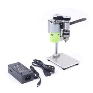 Benchtop Drill Press, 480W 2-Speed Cast Iron Bench Drill Press, Mini Electric Bench Drilling Machine, Tabletop Drilling Machine Variable Speed Drill Press for Metal Wooden Jewelry DIY