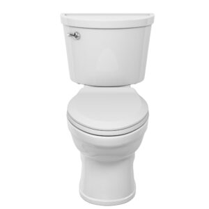 American Standard 610CA001.020 Champion PRO Two-Piece Toilet with Slow-Close Seat and Wax Ring, Elongated Front, Standard Height, White, 1.28 gpf