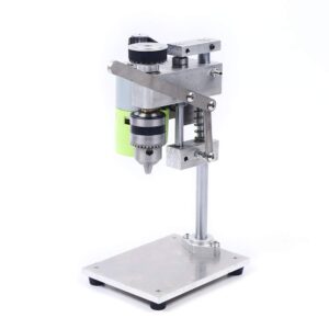 benchtop drill press, 480w 2-speed cast iron bench drill press, mini electric bench drilling machine, tabletop drilling machine variable speed drill press for metal wooden jewelry diy