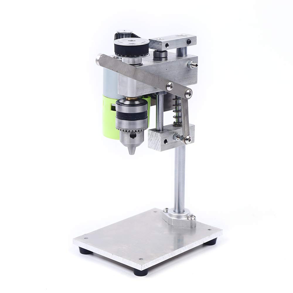 Benchtop Drill Press, 480W 2-Speed Cast Iron Bench Drill Press, Mini Electric Bench Drilling Machine, Tabletop Drilling Machine Variable Speed Drill Press for Metal Wooden Jewelry DIY