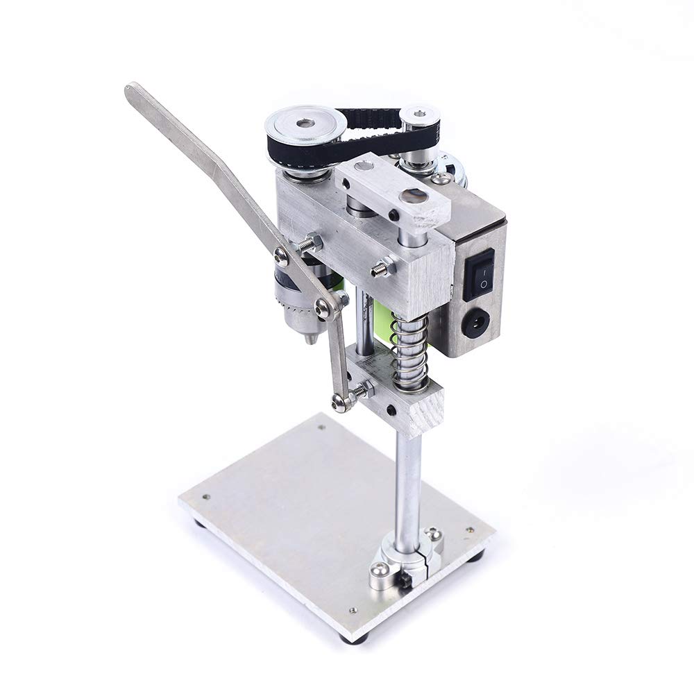 Benchtop Drill Press, 480W 2-Speed Cast Iron Bench Drill Press, Mini Electric Bench Drilling Machine, Tabletop Drilling Machine Variable Speed Drill Press for Metal Wooden Jewelry DIY