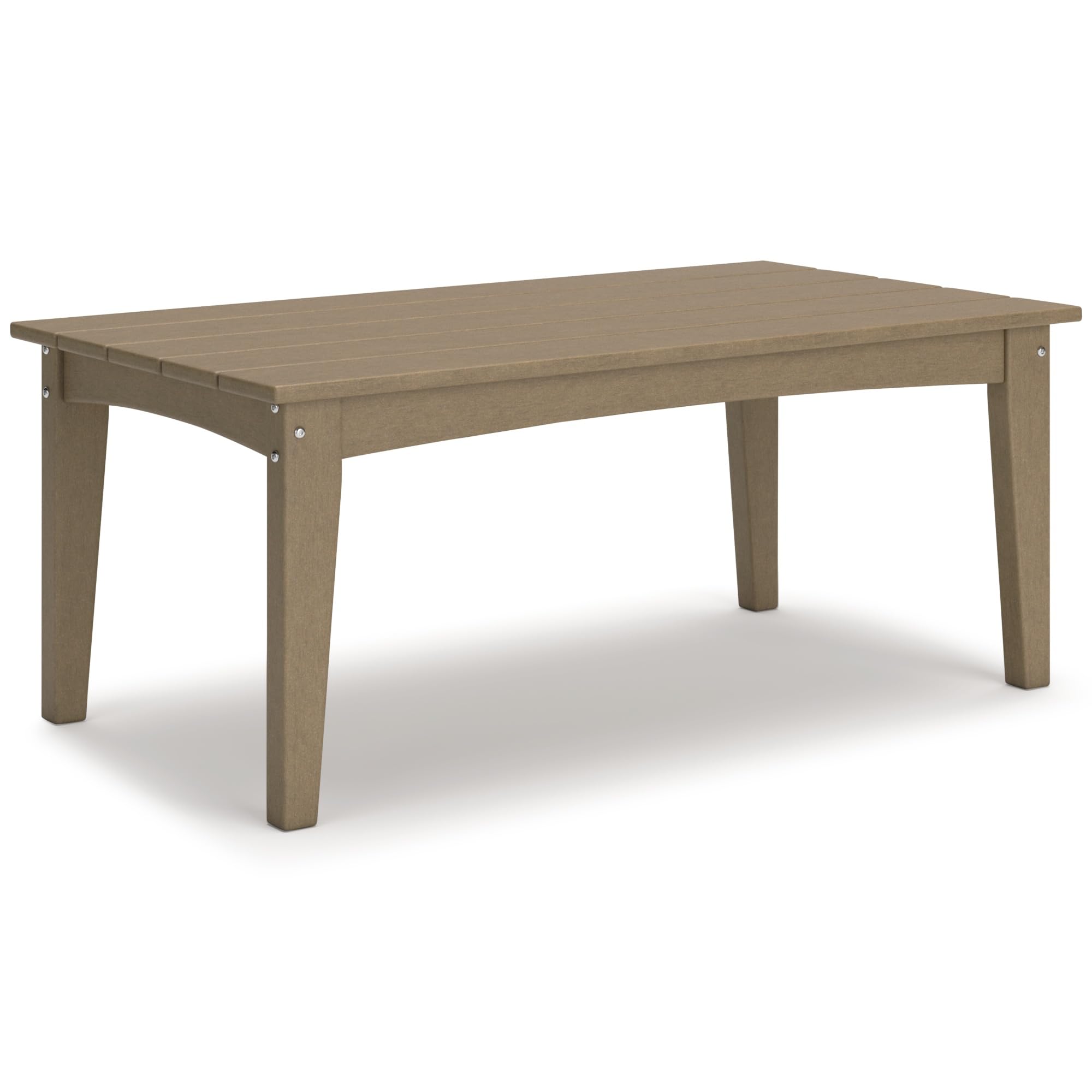 Signature Design by Ashley Hyland Wave Outdoor Coffee Table, 44" W x 24" D x 18" H, Brown