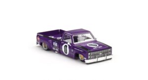 true scale miniatures model car compatible with chevrolet silverado dually kaido v1 purple limited edition 1/64 diecast model car kaido house khmg084