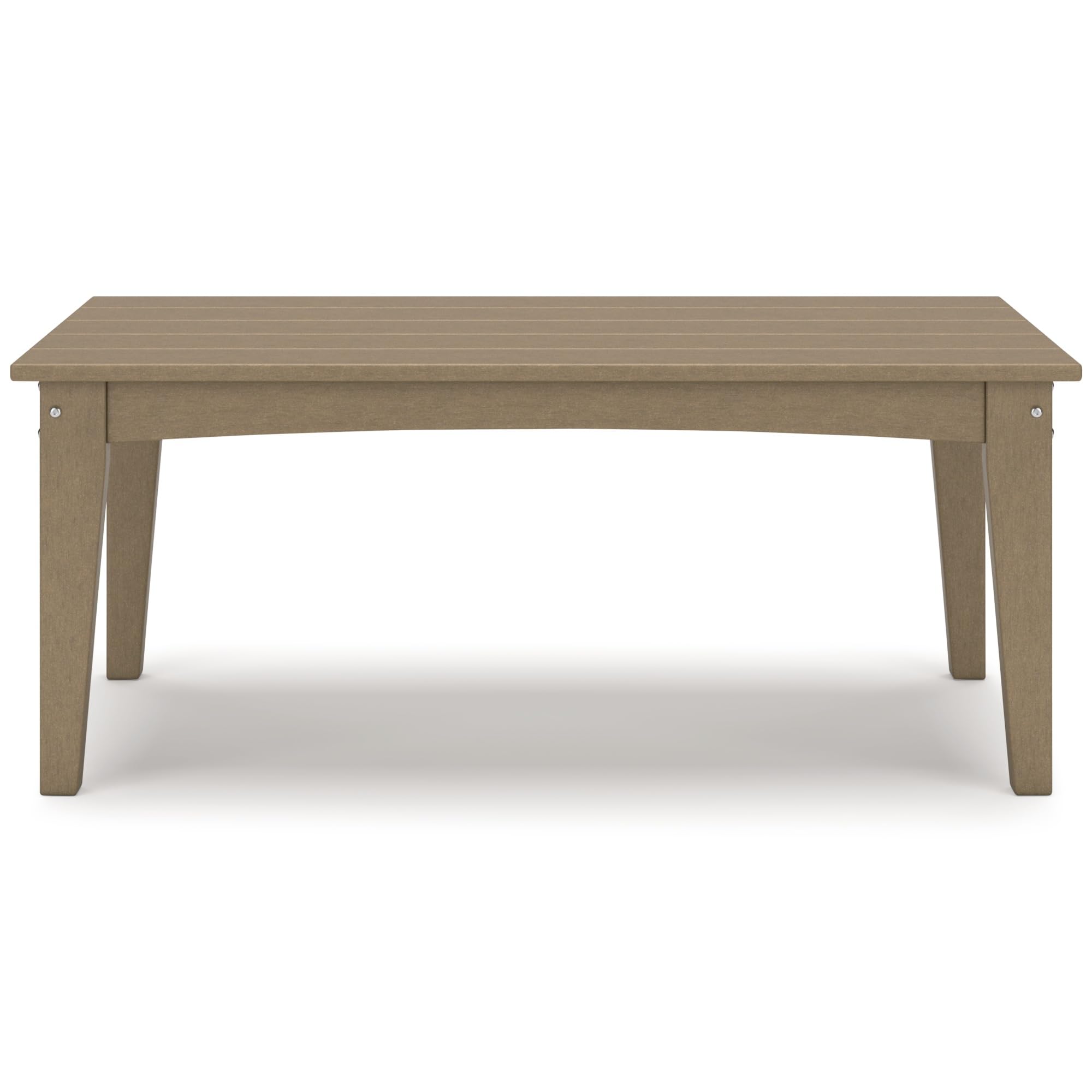 Signature Design by Ashley Hyland Wave Outdoor Coffee Table, 44" W x 24" D x 18" H, Brown