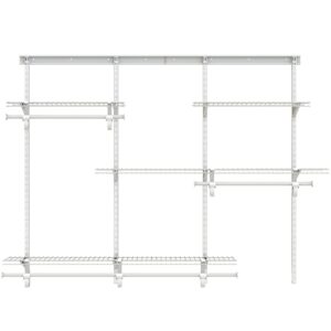 proworx 4-6 ft closet organizer system, adjustable metal wire white closet system, expandable walk in closet organizers and storage system, closet shelves with hanging rods