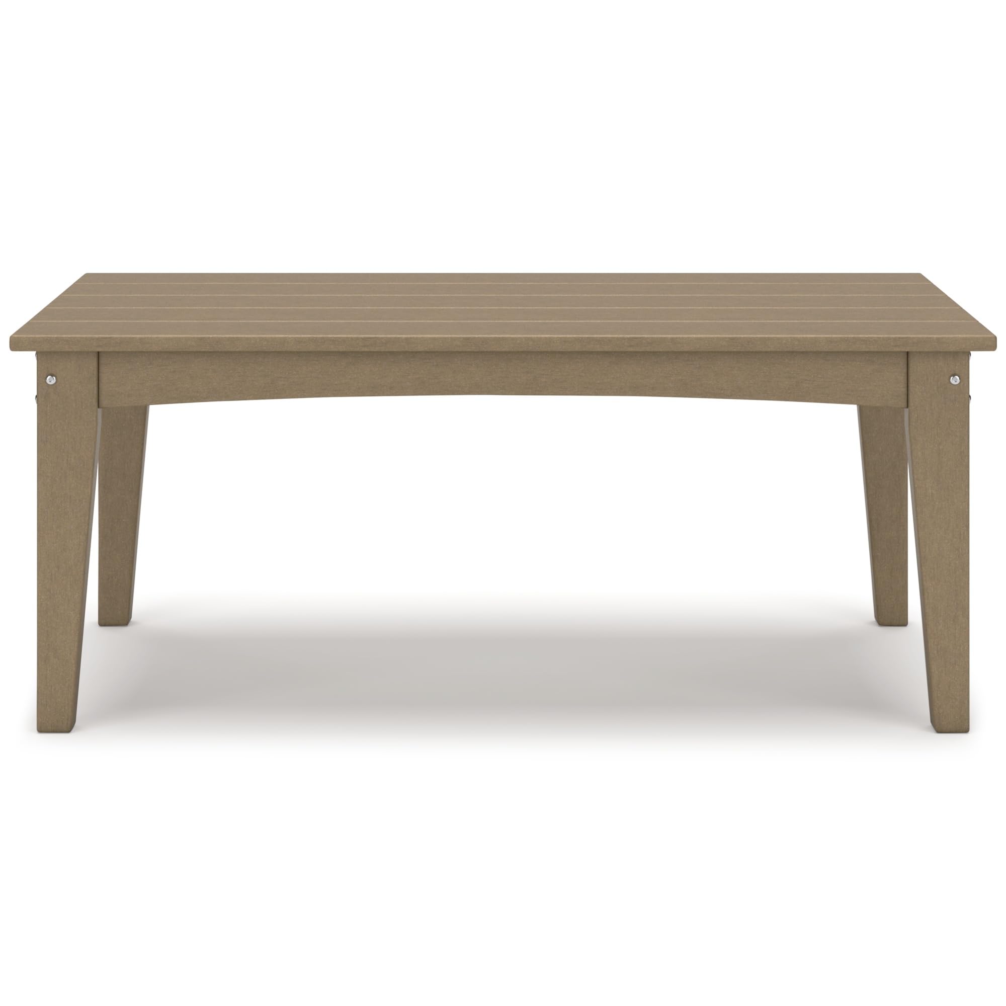 Signature Design by Ashley Hyland Wave Outdoor Coffee Table, 44" W x 24" D x 18" H, Brown