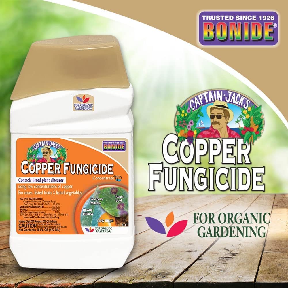 Bonide Captain Jack Copper Fungicide 16 oz Concentrated Plant Disease Control Solution for Organic Gardening (Pack of 2)