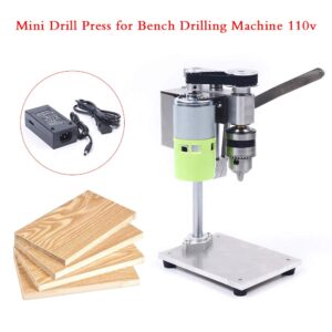 Benchtop Drill Press, 480W 2-Speed Cast Iron Bench Drill Press, Mini Electric Bench Drilling Machine, Tabletop Drilling Machine Variable Speed Drill Press for Metal Wooden Jewelry DIY