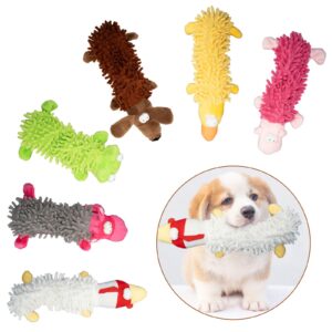 jmzds&jl dog squeak toys, puppy teething toy, dog chewing toys for puppies, medium size dogs, plush stuffed crinkle pet chew toys, texture exploration, stuffed animals for dogs.（6pack）