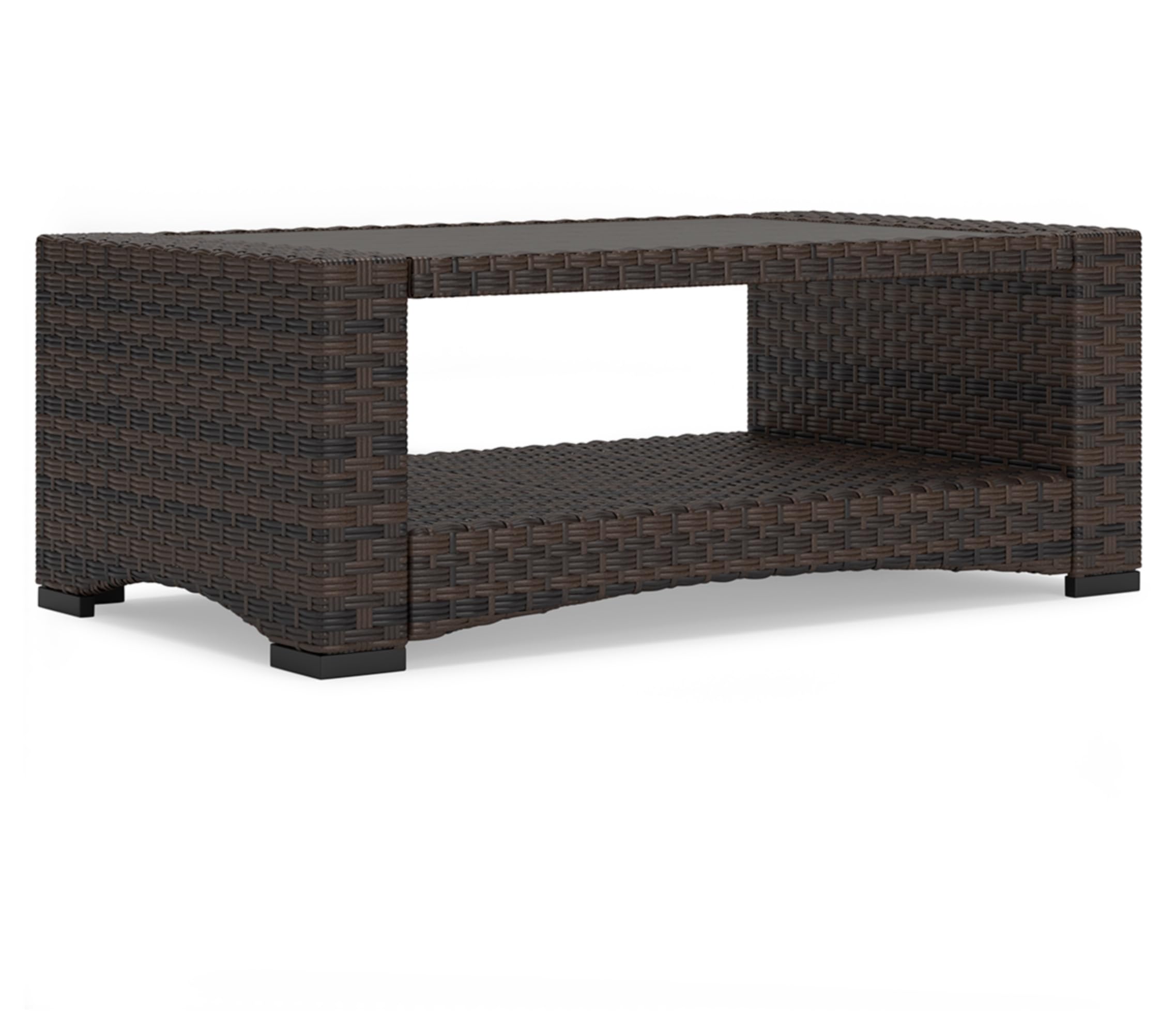 Signature Design by Ashley Windglow Outdoor Coffee Table, 44" W x 25" D x 17" H, Dark Brown