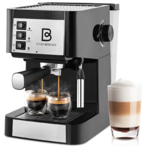 casabrews 20 bar espresso machine, coffee maker with steam milk frother, professional espresso maker and cappuccino machine with 50oz removable water tank, gift for men women