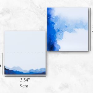 Summer-Ray 48 Navy Blue Watercolor Place Cards Wedding Seating Table Card Escort Card (Single Sided)