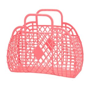 wohpnle shower caddy portable, foldable plastic shower caddy hollow basket with handle reusable bathroom caddy portable multifunctional shower basket(red)