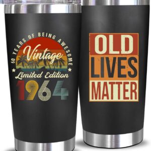 AYERMOYO 60th Birthday Gifts for Men,Best 60th Birthday Gifts for Men,1964 Birthday Gifts for Men,Gifts for 60 Year old Man,60 Year Old Gifts For Men, Friend,Dad,Husband - 20 Oz Tumbler(1964)