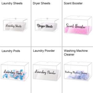 Generic VOTLEVT Acrylic Dryer Sheets Holder and Laundry Pods Container Set, Laundry Room Organization and Storage, Dryer Sheet Container and Laundry Pods Holder Set, XiYiNingZhuHe002