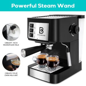 CASABREWS 20 Bar Espresso Machine, Coffee Maker with Steam Milk Frother, Professional Espresso Maker and Cappuccino Machine with 50oz Removable Water Tank, Gift for Men Women