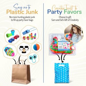 Sam & Sid 6 Pack (600+ Craft Items) Prefilled Birthday Party Favors for Kids Ages 5-12, Sensible Arts & Crafts Favors, Premade Goodie Bags, Mini Individual Craft Kits, Student Graduation Gifts