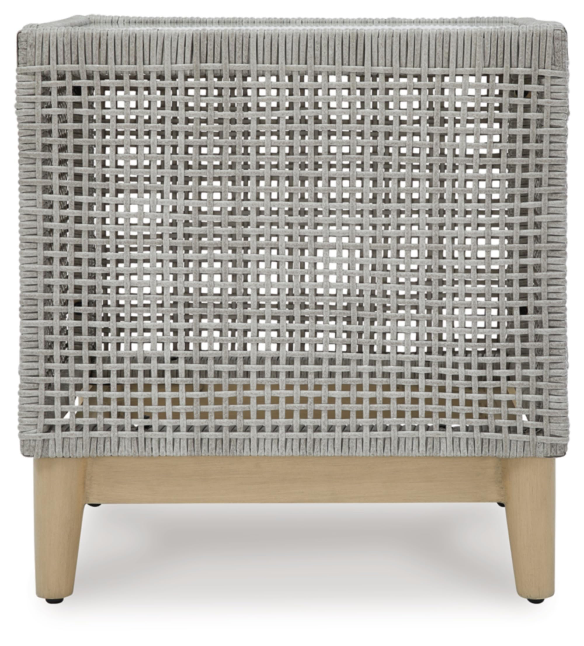 Signature Design by Ashley Seton Creek Outdoor End Table, 22" W x 22" D x 23" H, Light Gray & Light Brown