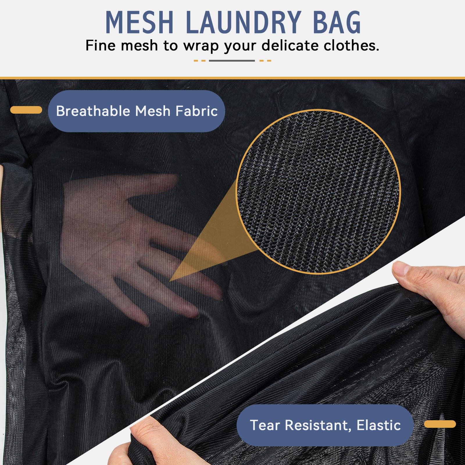 Isink Mesh Laundry Bag, 24" x 36" Large Heavy Duty Laundry Bag,Travel Laundry Bag for Dirty Clothes,Drawstring Laundry Bag for Apartments, College Dormitories,Camp (1 Pack, Black)