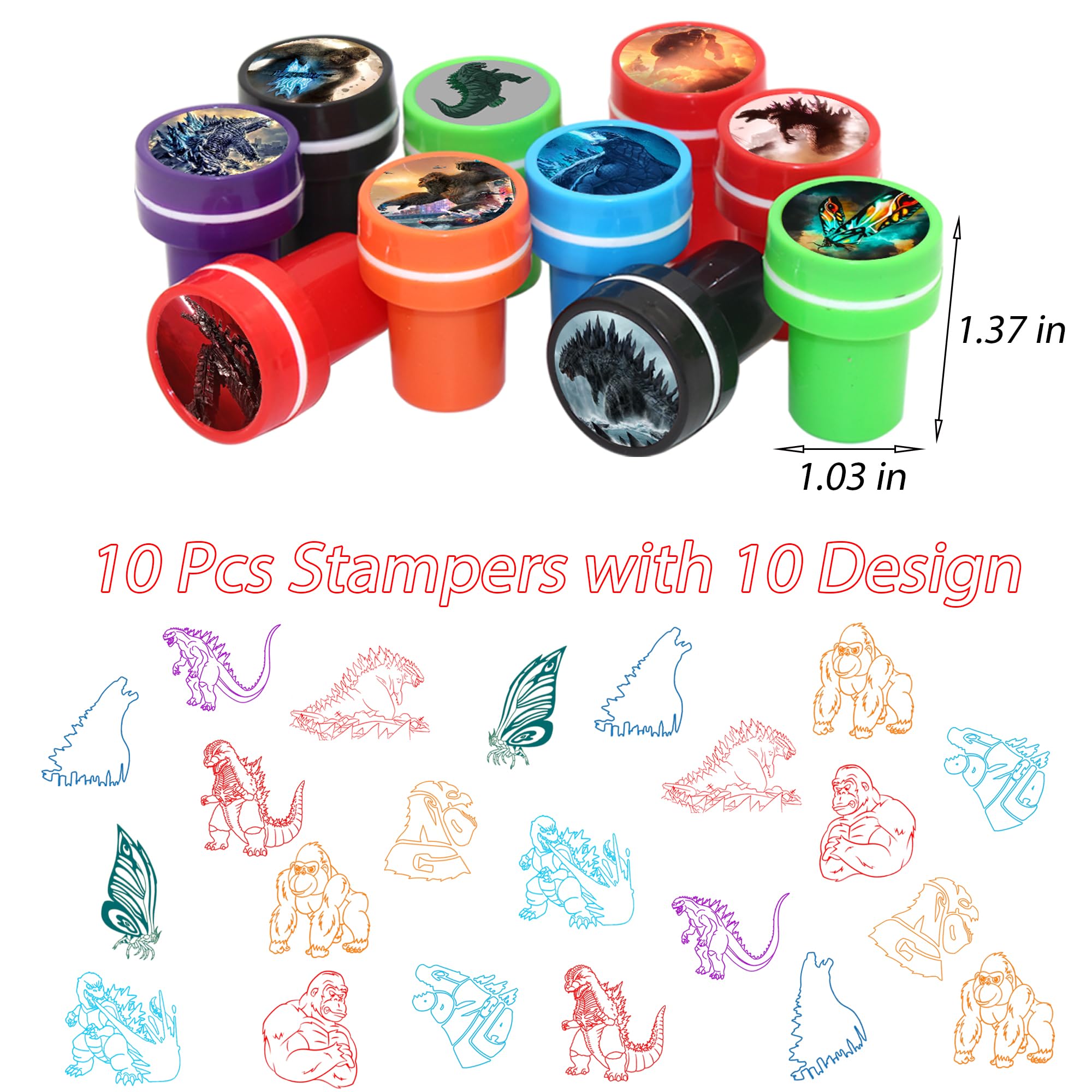 Pulga Party Favors Set,30pcs Slap Bracelet 10 Pcs Stampers and 50 Pcs Stickers ,Birthday Party Supplies Favors