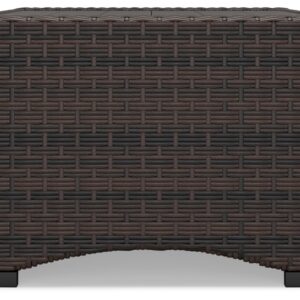 Signature Design by Ashley Windglow Outdoor Coffee Table, 44" W x 25" D x 17" H, Dark Brown